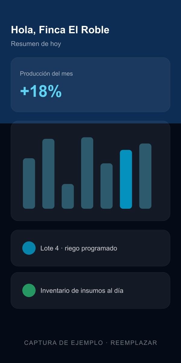 Pantalla de la aplicación Zentix (captura de ejemplo, reemplazar)